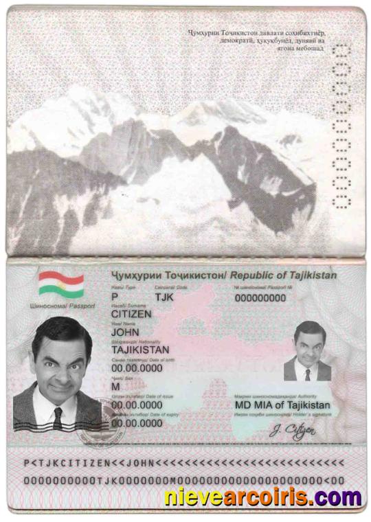 Tajikistan passport